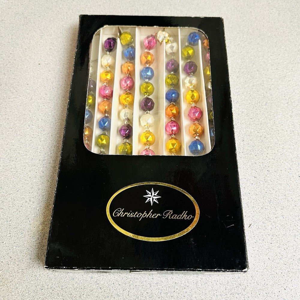Vintage Christopher Radko Garland Round - Multicolor Retired - 72" - READ